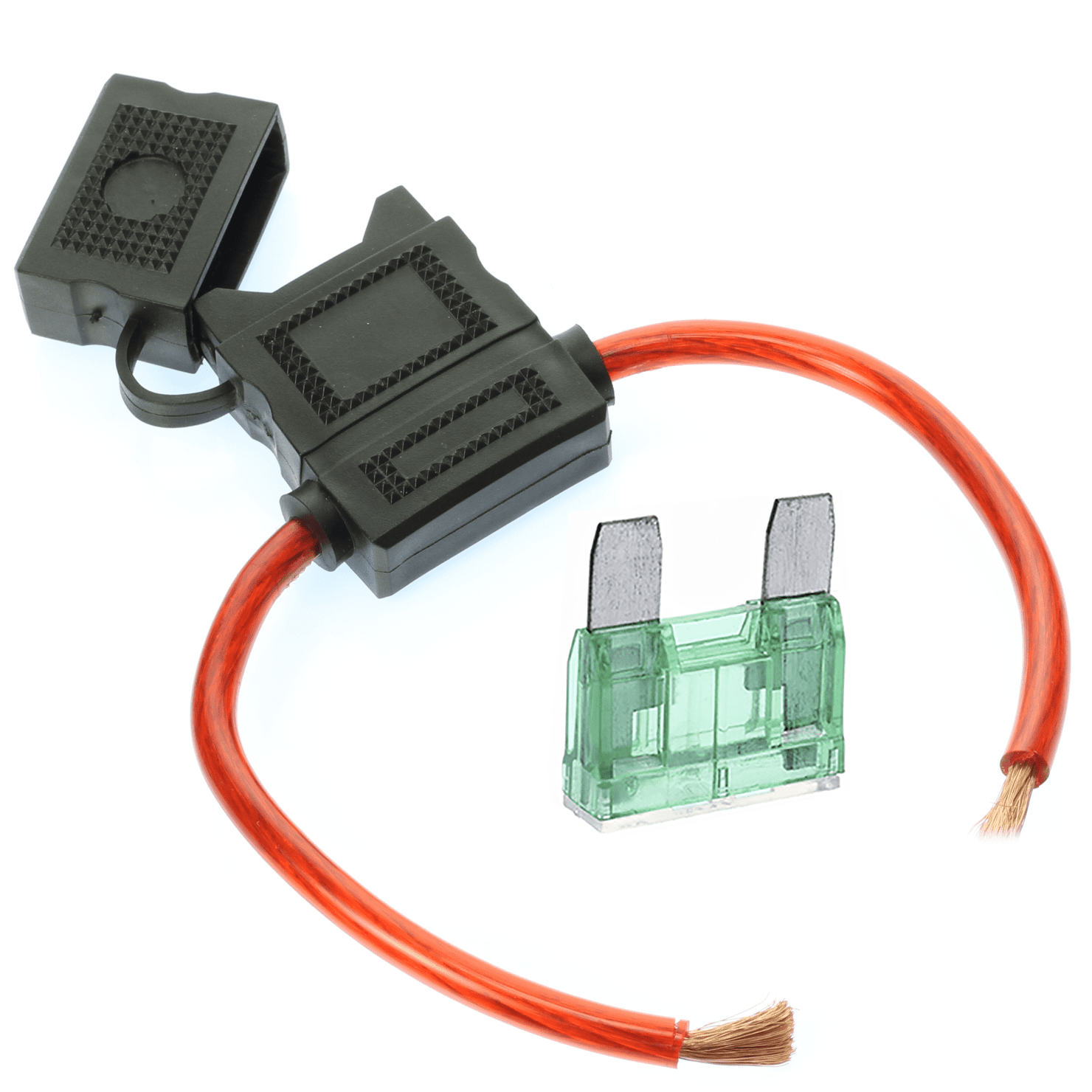 2Pack 10Gauge Inline ATC Fuse Holder+5AMP Fuse With Cover New Car Truck Install