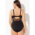 thumbnail image 2 of Swimsuits for All Women's Cut Out Mesh Underwire One Piece Swimsuit, 2 of 4