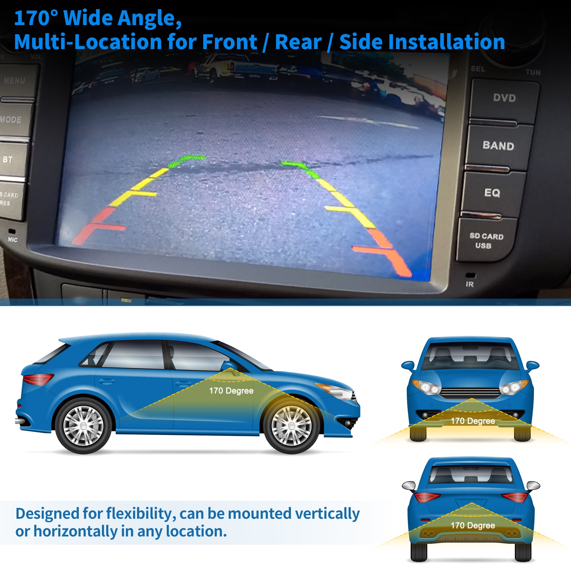 Unique Bargains AHD1080P Car Park Assist Backup Reverse Camera with Fisheye Lens