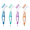 thumbnail image 4 of Vogacara 1 cepillo de limpieza de cepillos de dientes, regalos de varios colores con mango cómodo, suministros para el hogar, herramientas de Salud violeta, 4 of 6