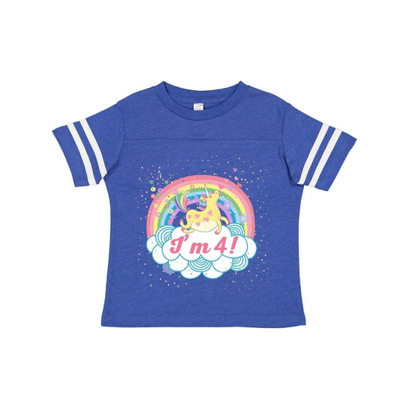 Inktastic 4th Birthday Unicorn Rainbow Cute Girls Girls Toddler T-Shirt