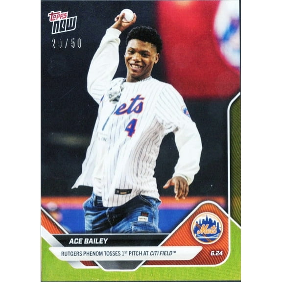 2025 Topps Now Ace Bailey #348 Gold Foil /50 Rookie RC Baseball Card