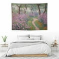 thumbnail image 3 of ONETECH  Tapestry Wall Hanging, Monet's Iris Garden At Giverny Bedspread Picnic Bedsheet Blanket Wall Art Tapestry, 3 of 7