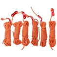 thumbnail image 1 of CIMAXIC 6 Pack 4M 4mm Outdoor Tent Rope Reflective Tent Guy Lines Guide Ropes Camping Hiking Polypropylene Rope Paracord with Aluminum Adjuster for Camping Tent Canopy Awning (Orange), 1 of 4