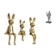 thumbnail image 1 of Figura decorativa de la familia Bunny Knight, adorno creativo para mesa, escritorio, estantería, armario, entrada o decoración de inauguración de casa, 1 of 8