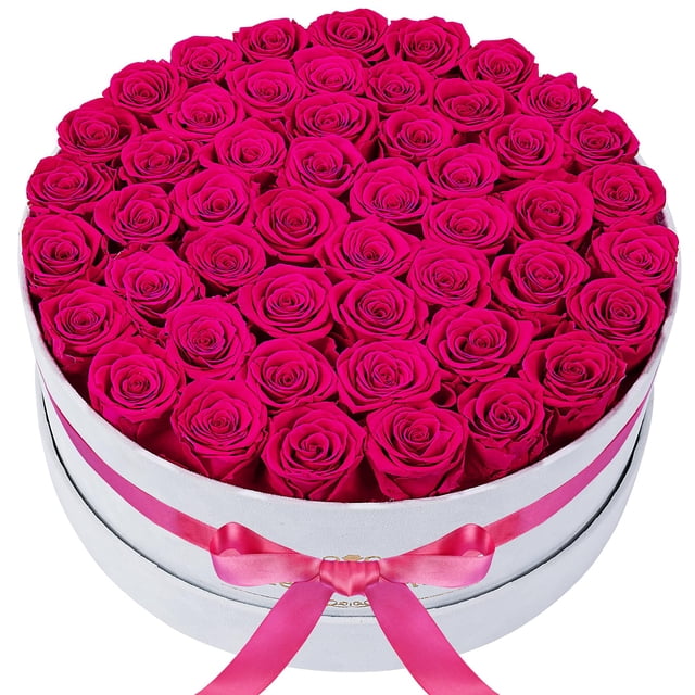 Flores preservadas Perfectione Roses, 50 unidades, en caja de terciopelo
