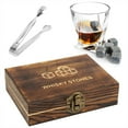 thumbnail image 1 of Whiskey Stones Gift Set Granite Chilling Stones Whiskey Rocks Reusable Ice Cubes Best Drinking Gift, 1 of 9