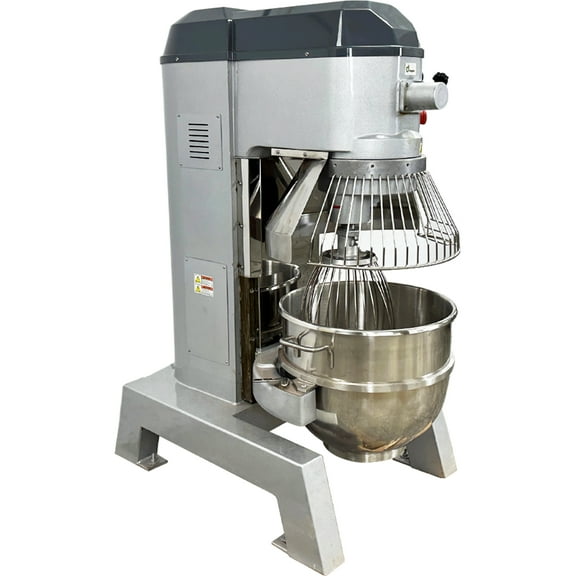 NSF 60 Qt Commercial Dough Mixer, 3000W Bakery Blender Floor Model Gear Driven, 4 Speed, 240V,3 ph