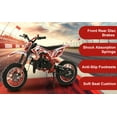 thumbnail image 2 of Dapmiu Beginner Dirt Bike 49CC - 10" Inflatable Off-Road Tires, Shock Absorption Springs & Alloy Handlebars for Kids Red, 2 of 8