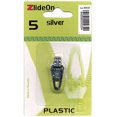 thumbnail image 1 of ZlideOn Remplacements de Tirette de Fermeture Éclair Plastique 5-Argent, 1 of 1