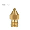 thumbnail image 1 of 3D Printer Nozzle Brass Extrude Head Mini brass nozzle firm printer Portable Brass Nozzle Firm Printer Thread, 0.6mm/1.75mm, 1 of 9