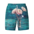 thumbnail image 4 of Lsque Mens Swim Trunks Flowers in Glass Vase Pattern - Bathing Suit Compression Liner - Beach Swim Shorts Swimwear - (S-3XL) - Stretch Quick Dry -X-Large, 4 of 9