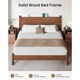 thumbnail image 5 of Solid Wood King Bed Frame with Storage Headboard and Charging Station, Modern King Size Platform Bed Frames, No Box Spring Needed, 5 of 9