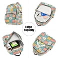 thumbnail image 5 of FORMRS Mini Backpack Purse for Women Quilted Travel Daypack Casual Shoulder Bag, Daisy Mosaic, 5 of 7