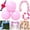 Pink(3 -Cluster), variant on Reusable Balloon Garland Cluster, Reusable Inflatable Balloon Arch Garland, PVC Reusable Balloons for Birthdays, Weddings, Party Decoration