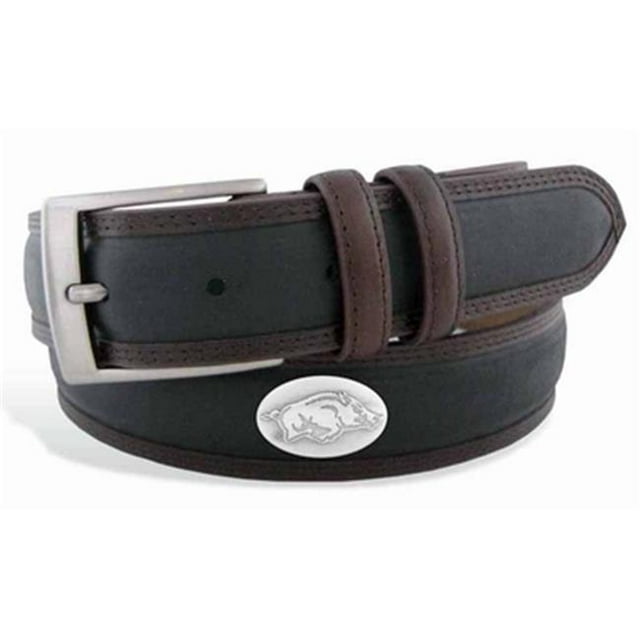 ZeppelinProducts Arkansas Concho Two Tone Leather Belt, 34 Waist