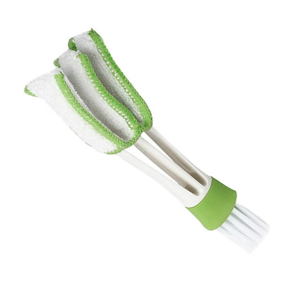 SEWCHICS 2-Pack Brush with Removable Cleaning Cloth Double-Ended Nylon Cleaner for Car Interior Detailing