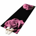 thumbnail image 6 of Pink Rose Kitchen Runner Rug 2x6 Washable Runners for Hallway Non Slip Vintage Abstract Garden Flower Floral Black Large Area Rug Indoor Floor Carpet for Bathroom Laundry Entryway Bedroom Living Room, 6 of 8