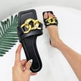 thumbnail image 1 of Chanclas de fondo plano de verano, hebilla de metal de moda, cabeza cuadrada retro Wmkox8yii  hj789, 1 of 3
