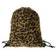 thumbnail image 1 of Minkissy 1Pack Leopard Print Drawstring Backpack for Women Large Capacity for Travel, 1 of 5