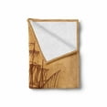 thumbnail image 2 of Vintage Boat Soft Flannel Fleece Blanket, Hand Drawn Style Weathered Old Ship in Earth Tones Marine Frigate Motif, Cozy Plush for Indoor and Outdoor Use, 70" x 90", Brown Pale Brown, by Ambesonne, 2 of 6