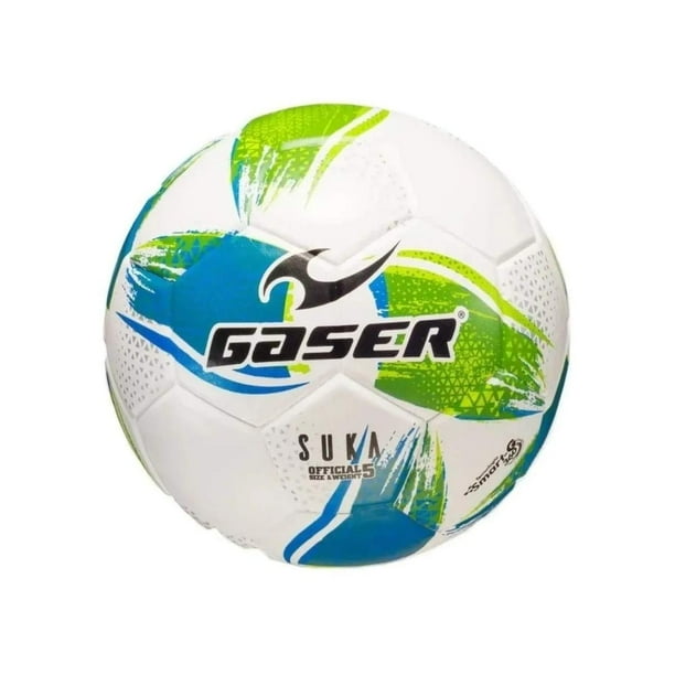 Balón de Fútbol Soccer Gaser Azul Verde Laminado PVC Suka