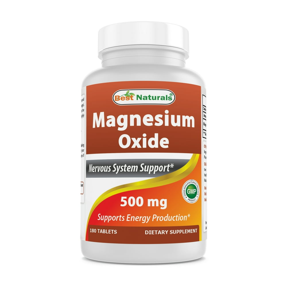Best Naturals Magnesium Oxide 500 mg 180 Tablets