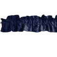 thumbnail image 3 of Velvet Embossed Damask Curtain Sleeve Topper Window Treatment with Bottom and Top Ruffle, 3 of 5