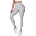 thumbnail image 3 of A AGROSTE Seamless Leggings for Women,  V-Cross High Waisted Workout Yoga Pants, Amplify Ruched Booty Tights, 3 of 9