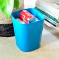 thumbnail image 3 of Youngever 2 Pack 1.5 Gallon Square Trash Can, Plastic Garbage Container Bin, Small Trash Bin for Home Office, Living Room, Study Room, Kitchen, Bathroom (Teal), 3 of 4