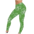 thumbnail image 6 of LEKWK Yoga Leggings Women St Patricks Day Four Leaf Clover Yoga Pants High Waist Irish Festival Gym Leggings Stretchy Holiday Party Costume Outfits, 6 of 7
