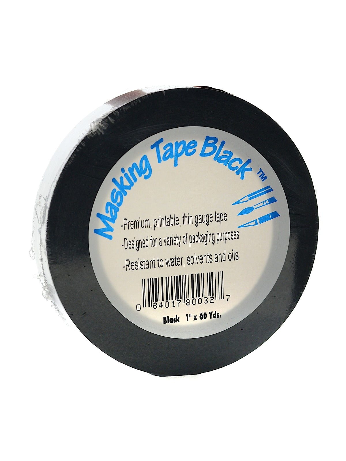 Black Masking Tape 1 in. x 60 yd. (pack of 3)