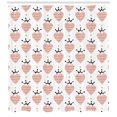 thumbnail image 3 of Valentine's Day Shower Curtain, Repeating Heart with a Crown Drawn by Hand, Fabric Bathroom Set with Hooks, 69W X 75L Inches Long, Blush Charcoal Grey, by Ambesonne, 3 of 3