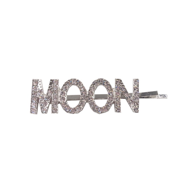 Qarigey Alfileres de aleación Encantador Útil Carta Headwear Clip Premium Decorativo Delicado Multi-funcional Herramientas de peinado para MOON Type3 NO3 Qarigey AP009343-15