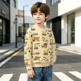 thumbnail image 4 of Spazoro Toddler Boys 100% Cotton Sweatshirts, Cute Cartoon Print Long Sleeve Shirt Fall Crew Neck Causual Pullover Tops for Sports Multicolor Size 3-4 T, 4 of 9
