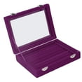 thumbnail image 1 of Jewelry Box, Soft Velvet Better Display Jewellery Case  For Earring Purple, 1 of 8