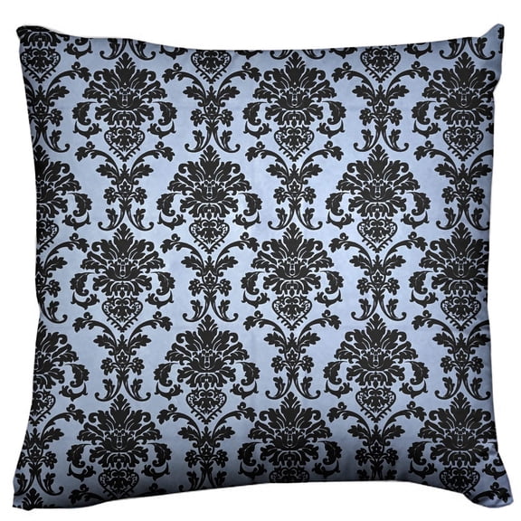 Floral Poplin Damask Decorative Throw Pillow/Sham Cushion Cover Light Blue