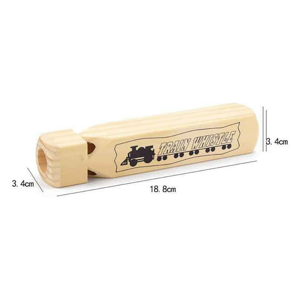 2PCS Wooden Train Whistle 4 Tone Baby Educational Toy Wooden Musical Gift for Kids