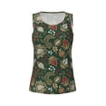 thumbnail image 4 of Xecao Red Leaves print women's scoop neck, loose-fit workout tank tops for the gym., 4 of 9