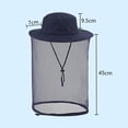 thumbnail image 6 of Joernso Mosquito Head Net Hat for Men Women Wide Brim Sun Protection Boonie Hats with Veil Mesh Protection from Insect for Fishing Hiking, 6 of 8
