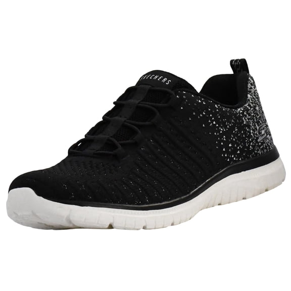 Skechers Virtue Sneakers for Women Engineered Knit Upper Stretch Laces Memory Foam Insole Slip-On Flexible Traction Outsole Machine Washable Casual Shoes