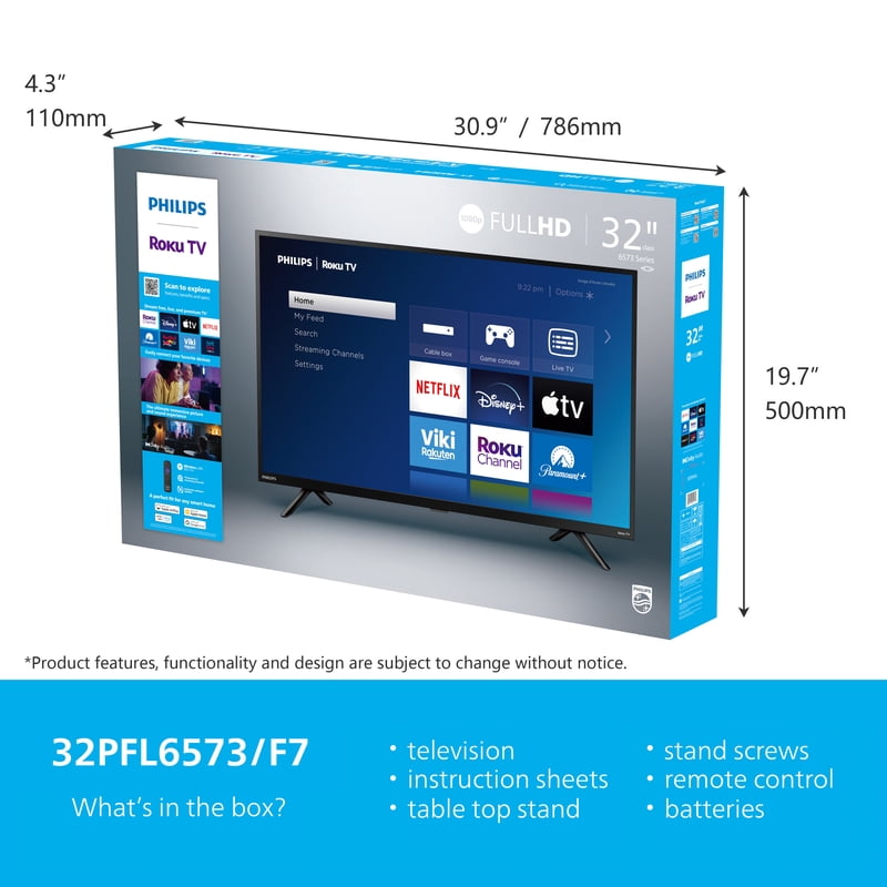 Philips 32" 1080p FHD Roku LED TV (32PFL6573/F7) gallery view