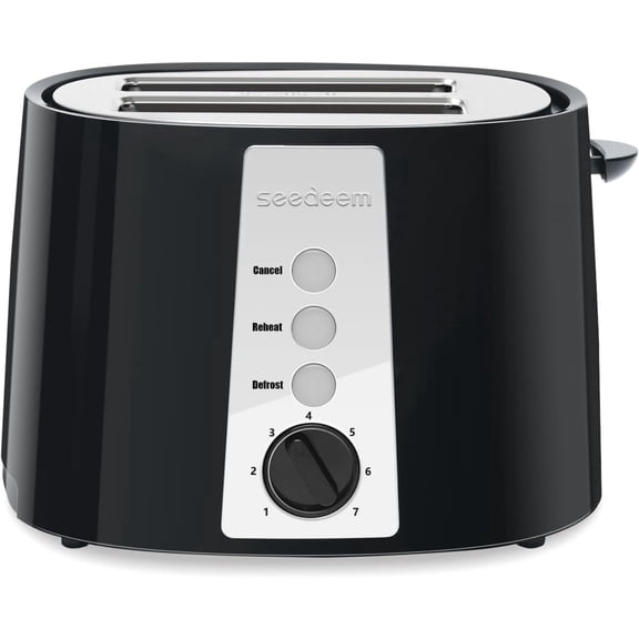 Toaster 2 Slice, Extra Wide Slot Toaster, 7 Shade Settings, Bread Toaster with Cancel, Defrost, Reheat Function, Extra Wide Slots for Waffle or Bagel, Removable Crumb Tray, 750W, Retro Red