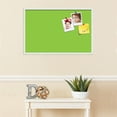 thumbnail image 3 of PinPix ArtToFrames 32x20 Custom Cork Bulletin Board Green Chevron   Poster Board Has a Fabric Style Canvas Finish, Framed in Satin White Frame (PinPix-518), 3 of 5