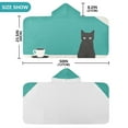 thumbnail image 4 of Yayeee Kids Hooded Towels Toddler Soft Absorbent Beach Bathing Wrap 50" x 23.5", Black Cat and Coffee, 4 of 5