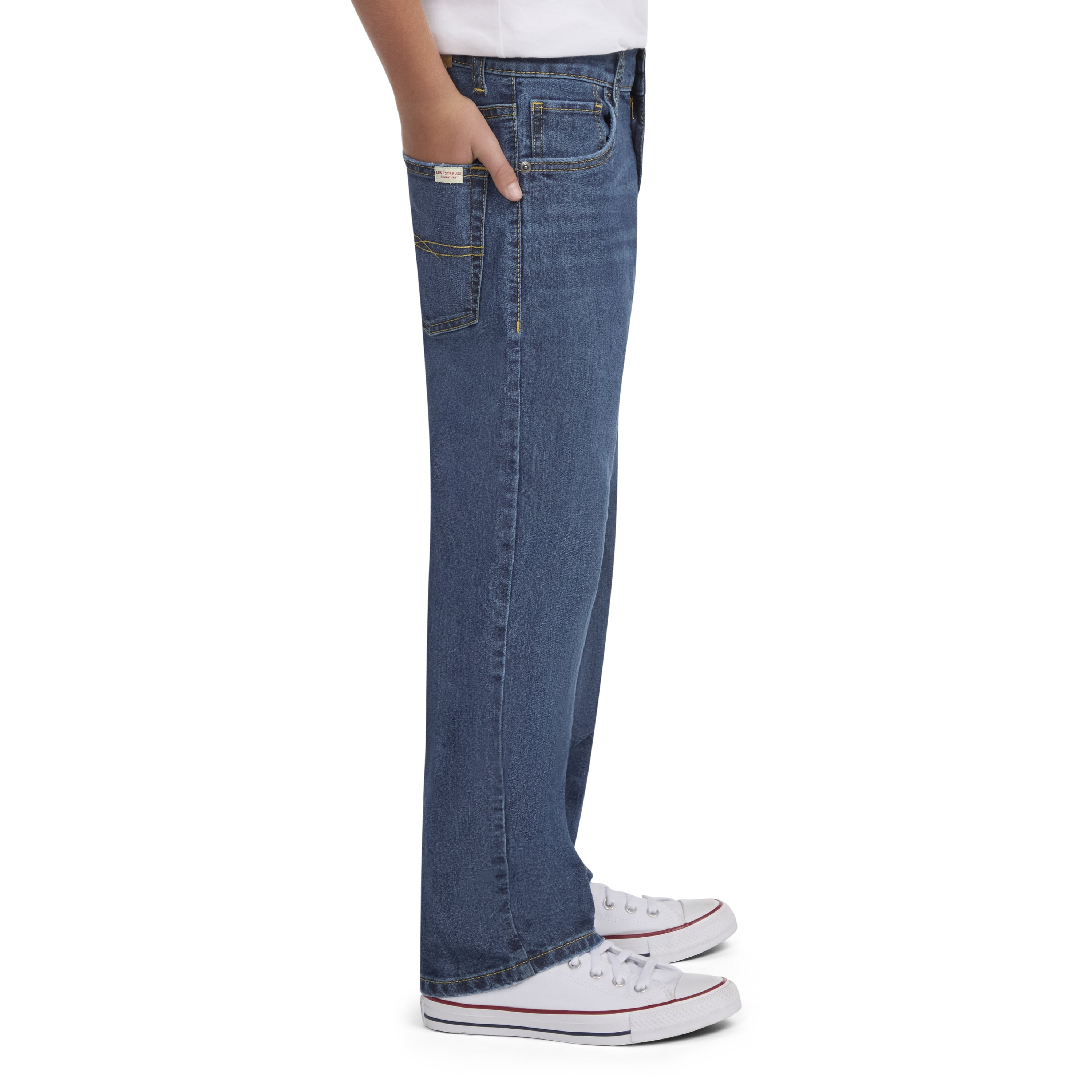Levi Strauss Signature Boys Relaxed Stretch Jeans, Sizes 2T-18