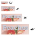 thumbnail image 3 of Peaches Vinyl Decal 2 Pack of 24 Inch x 9 Inch Weatherproof Heavy-Duty Adhesive Backing | Fresh Produce, Juicy Fruits, Farmer’s Markets | Made in USA, 3 of 6