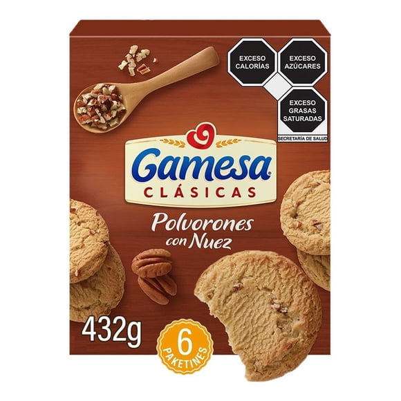 Galletas Gamesa Clásicas polvorones sabor nuez 432 g