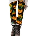 thumbnail image 6 of Idoravan Leggings for Women under $10 Halloween Women's Printed Casual Yoga Pants Trousers Green XL, 6 of 6