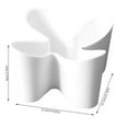 thumbnail image 2 of Storage Box Office Desktop Organizer Plastic Remote Control Plastic Office Desk Phone Holder Case for Bedroom, White, 2 of 7